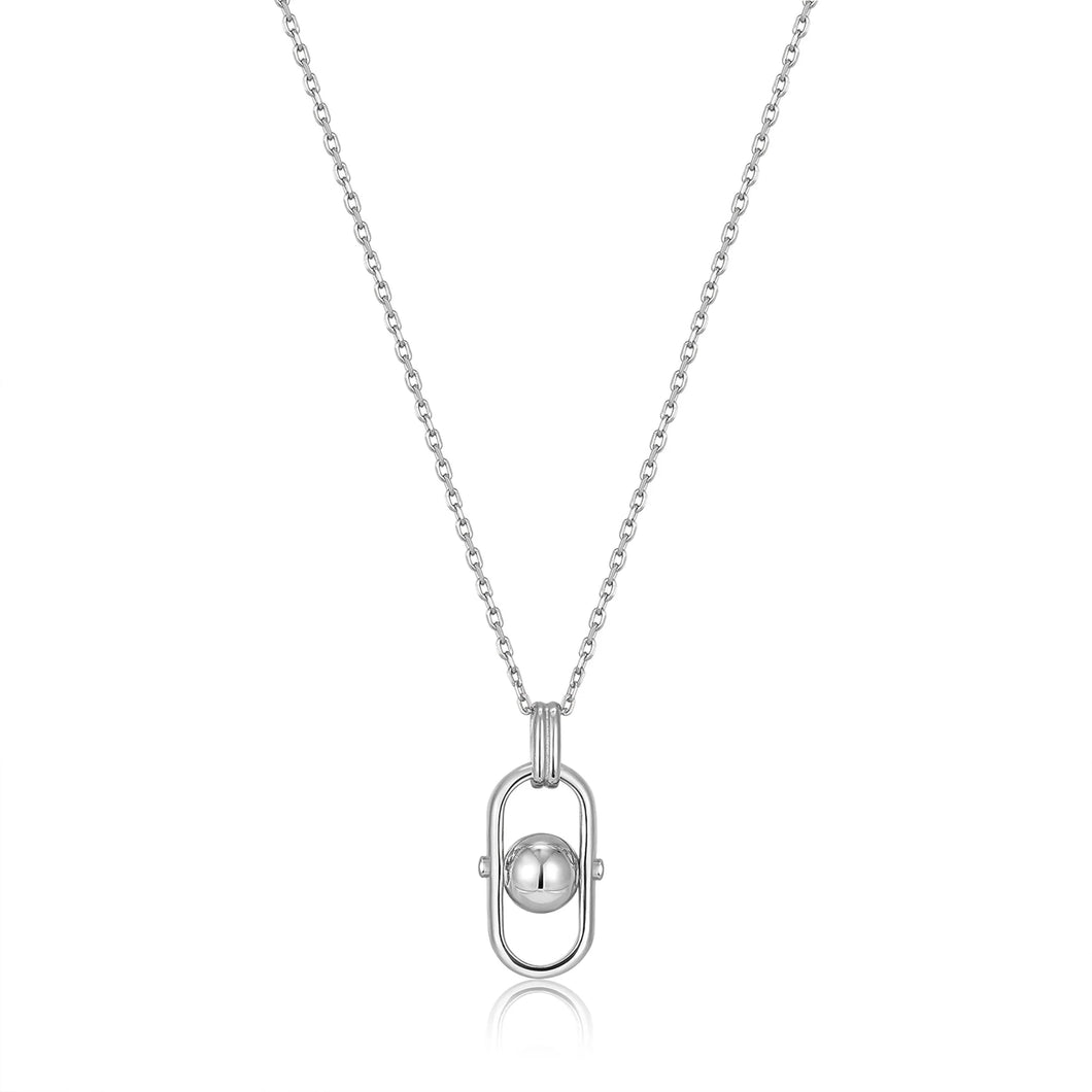 Paced Out Orb Link Drop Pendant Necklace