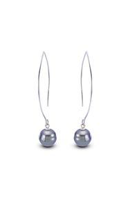 Sterling Silver Tahitian Pearl Earrings