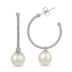 Imperial Pearl Hoop Earrings