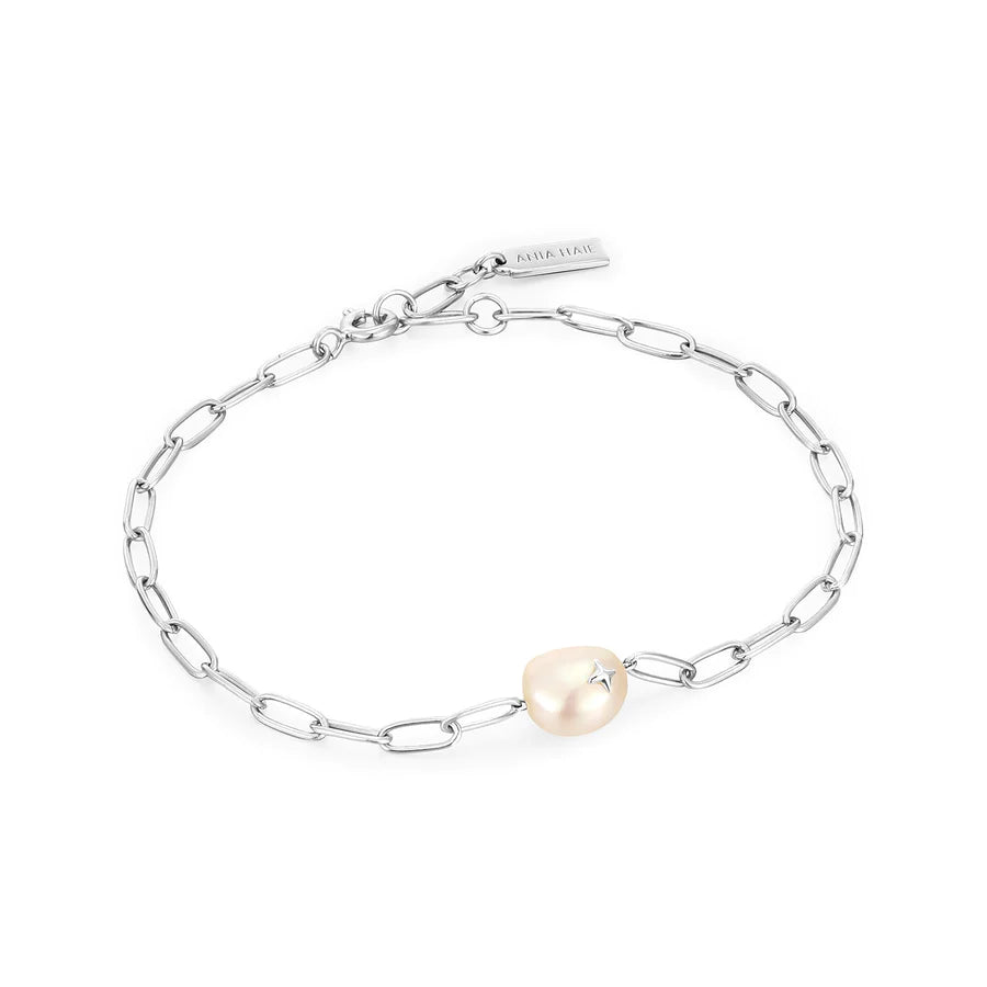 Pearl Sparkle Chunky Chain Bracelet