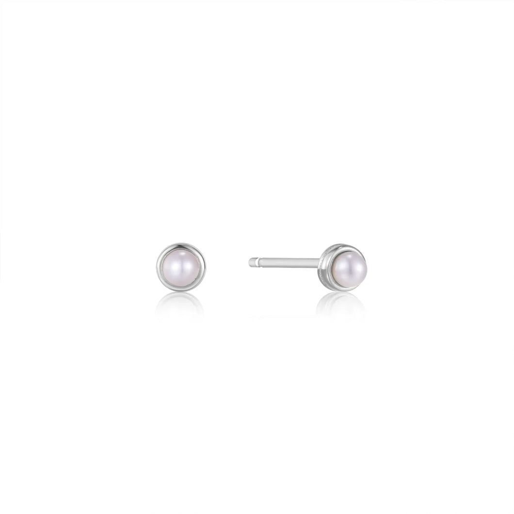 Pearl Power Cabochon Stud Earrings
