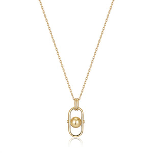 Paced Out Orb Link Drop Pendant Necklace
