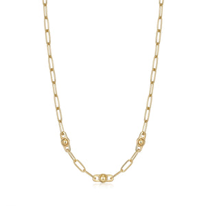 Paced Out Orb Link Chunky Chain Necklace