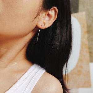 ELIZABETH | Diamond Arc Earrings