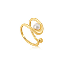 Load image into Gallery viewer, Pearl Power Sculpted Adjustable Ring
