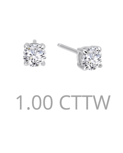Lassaire Simulated 1.00 CTW Stud Earrings