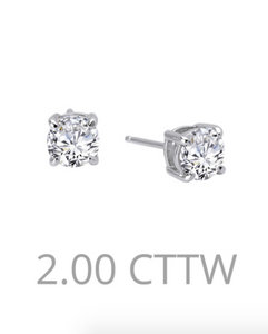 Lassaire Simulated 2.00 CTW Stud Earrings