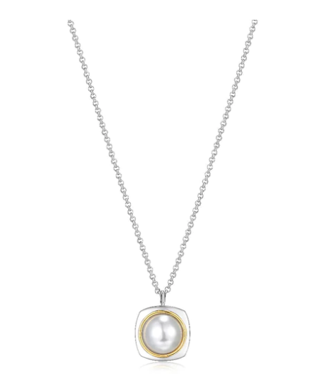 ELLE Two-Tone Pearl Necklace