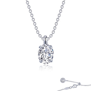 Oval 2ctw Solitaire Necklace