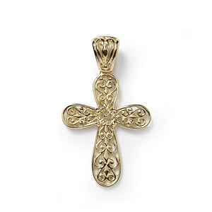Southern Gates® Tiny Filigree Cross Gold Plated Pendant