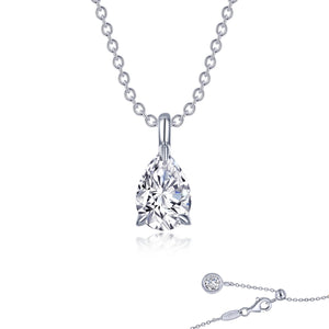 Pear-Shaped 2ctw Solitaire Necklace